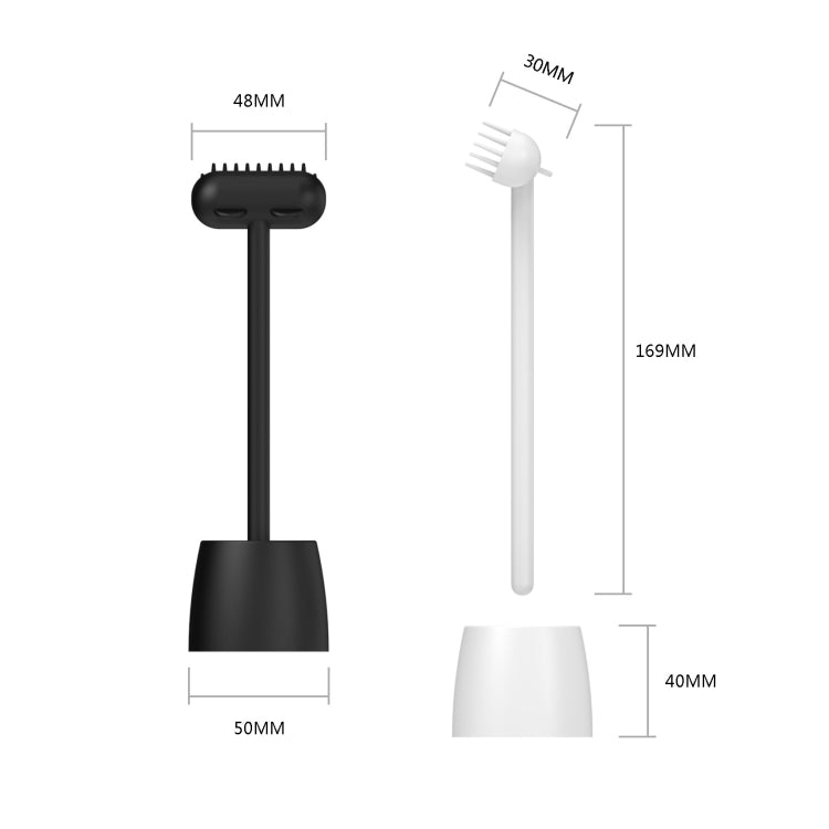 Pet cat and dog accessories long handle comb with base (Green)