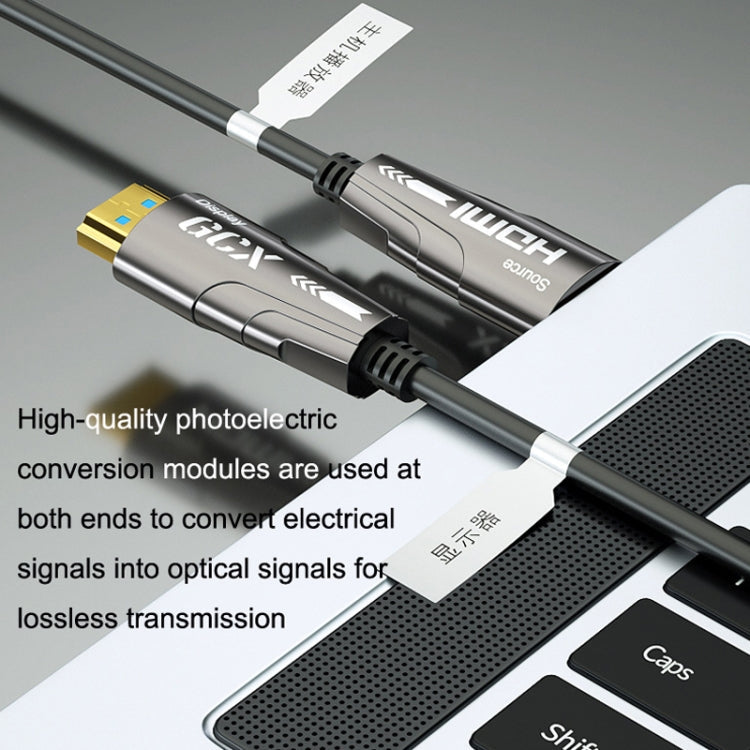 Rynx | HDMI 2.0 Plug to HDMI 2.0 Plug 4K HD Active Optical Cable, Cable Length: 60m