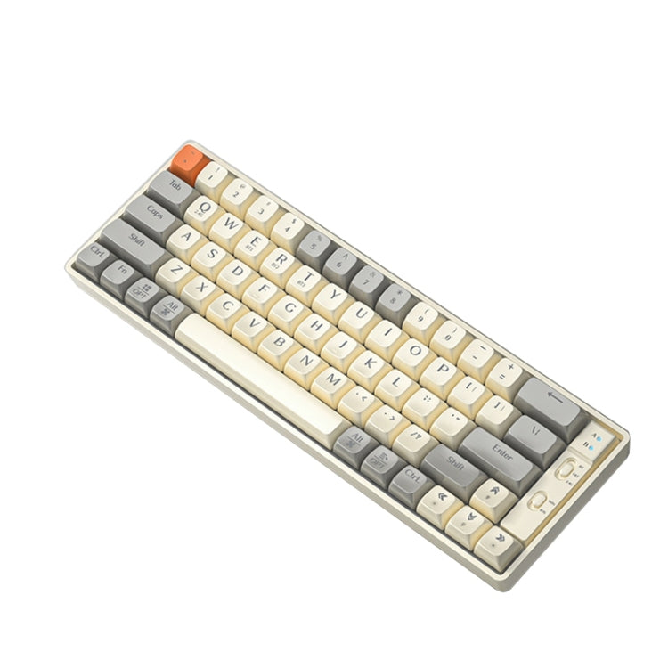 Rynx | LANGTU GK65 65 Keys Wireless / Bluetooth / Wired Three Model Gaming Mechanical Keyboard, Cable Length: 1.5m (Milk White)