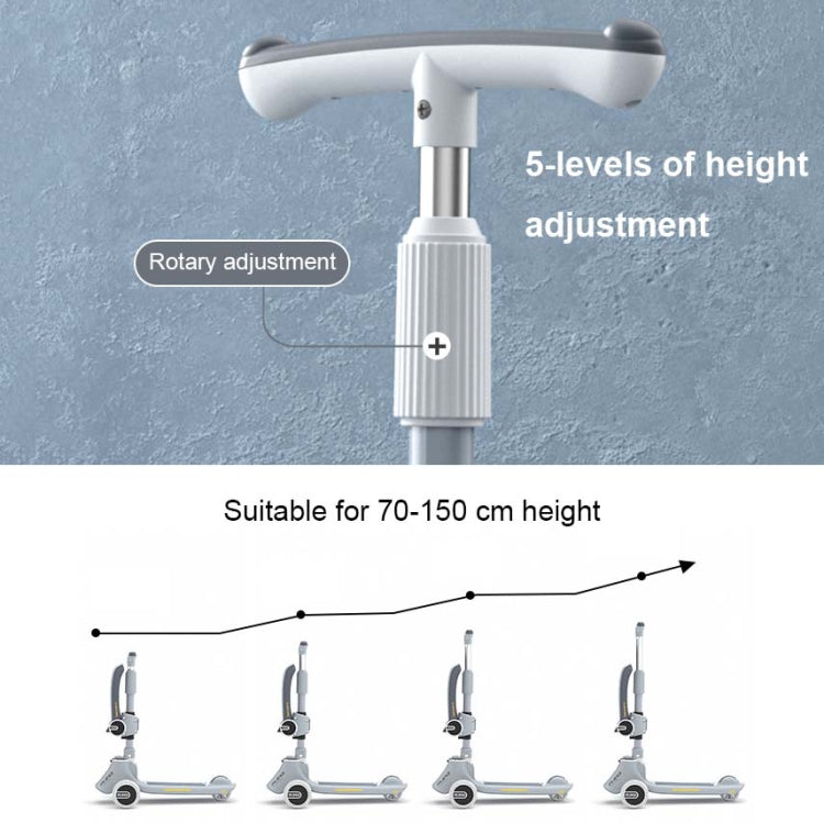 Rynx | MIJIAQI 01 3 In 1 Multifunctional Foldable Children Scooter with Music and Lights, Spec: Gray Seat