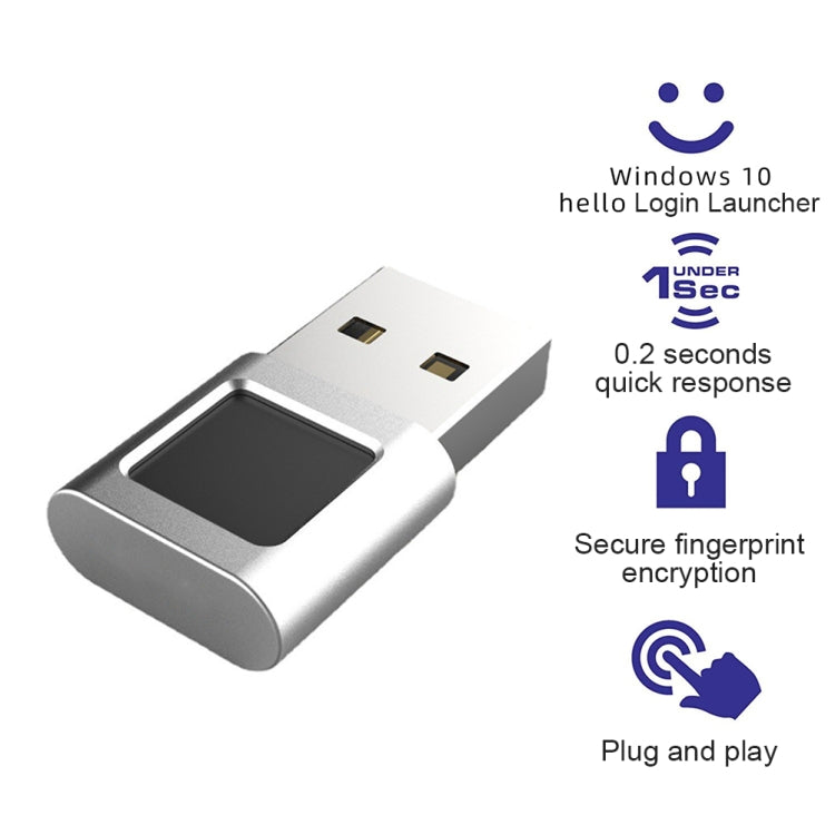 Rynx | TRU8 Mini USB Fingerprint Reader Module for Windows 11 / 10 Halo Dongle