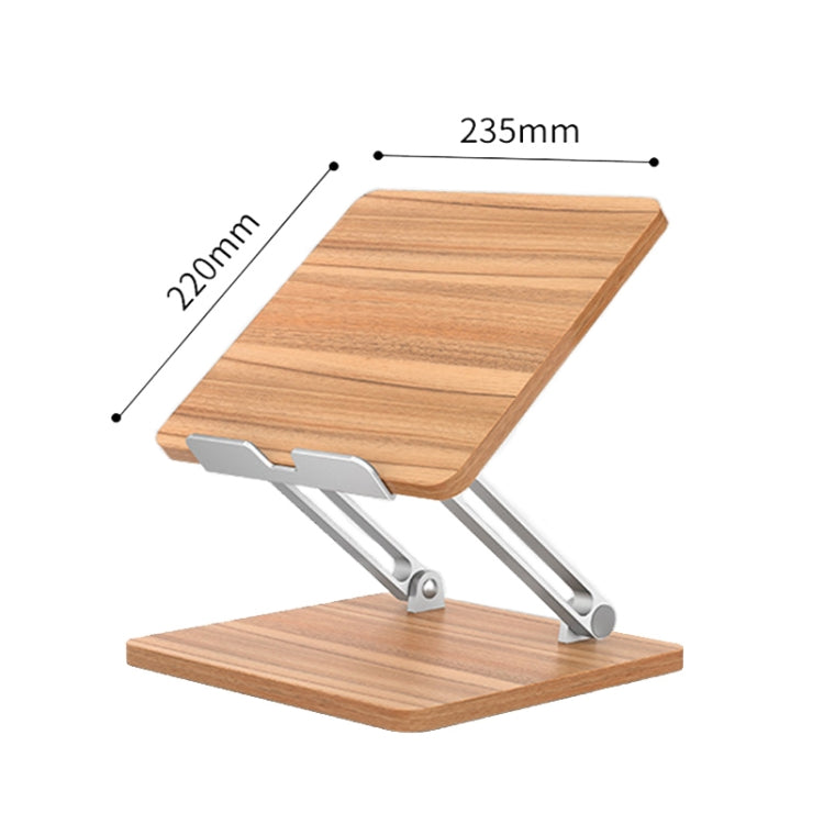Rynx | AP-2DP Desktop liftable wood tablet laptop stand (dark wood)