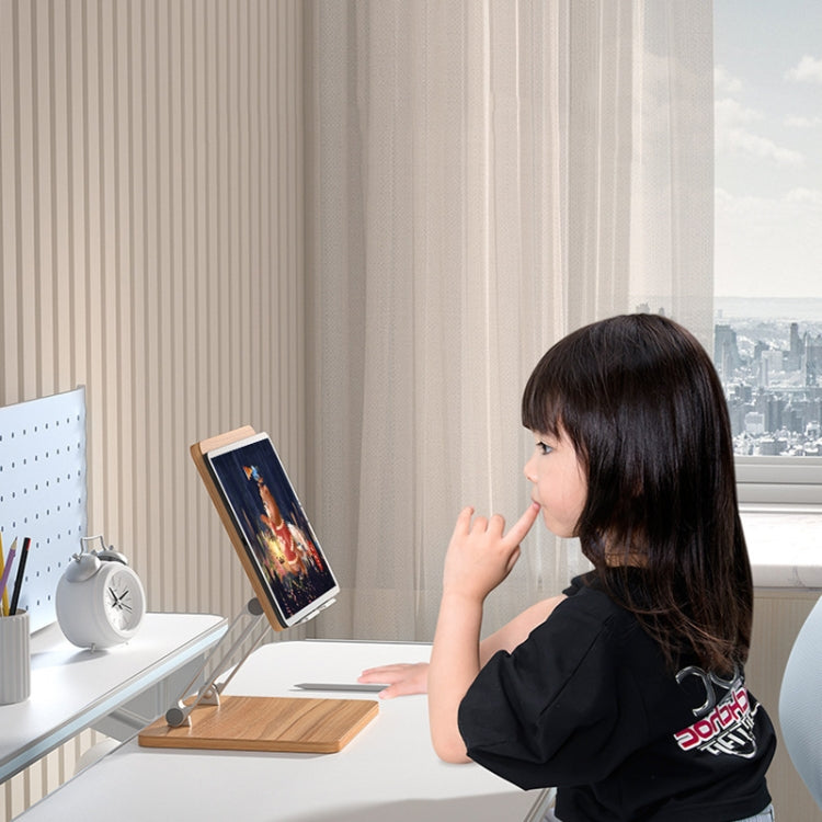 Rynx | AP-2DP Desktop liftable wood tablet laptop stand (dark wood)