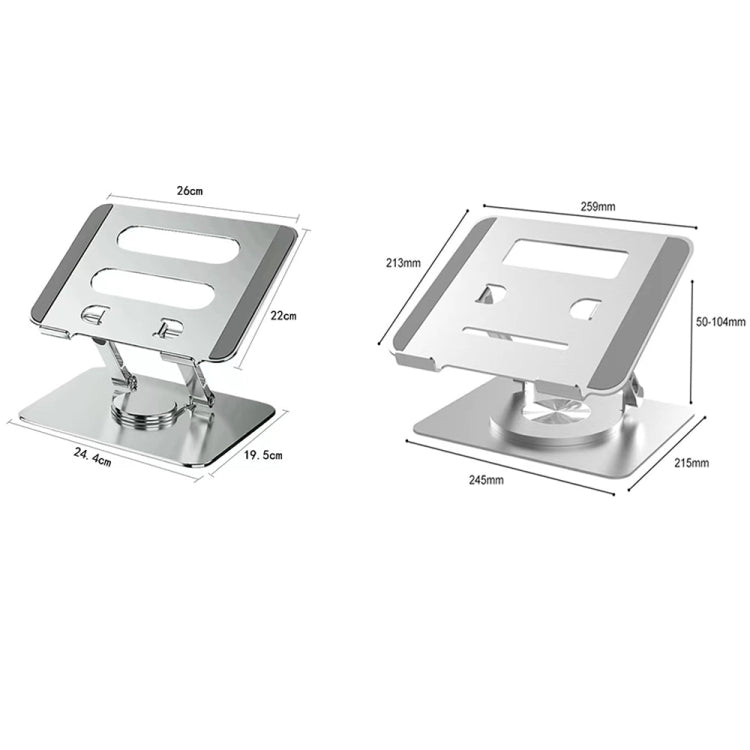 Rynx | Multifunctional Desktop Foldable Rotating Laptop Cooling Stand, Specification: SP-086 (Silver)