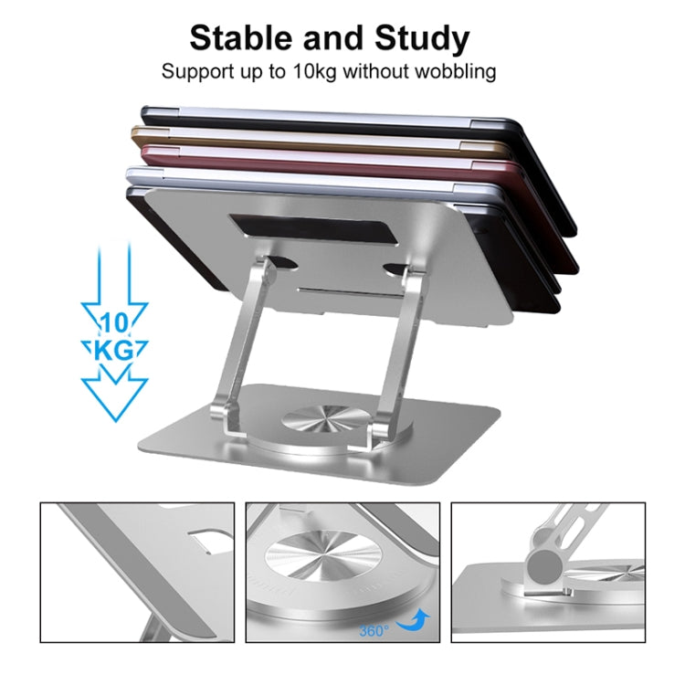 Rynx | Multifunctional Desktop Foldable Rotating Laptop Cooling Stand, Specification: SP-88 (Silver)