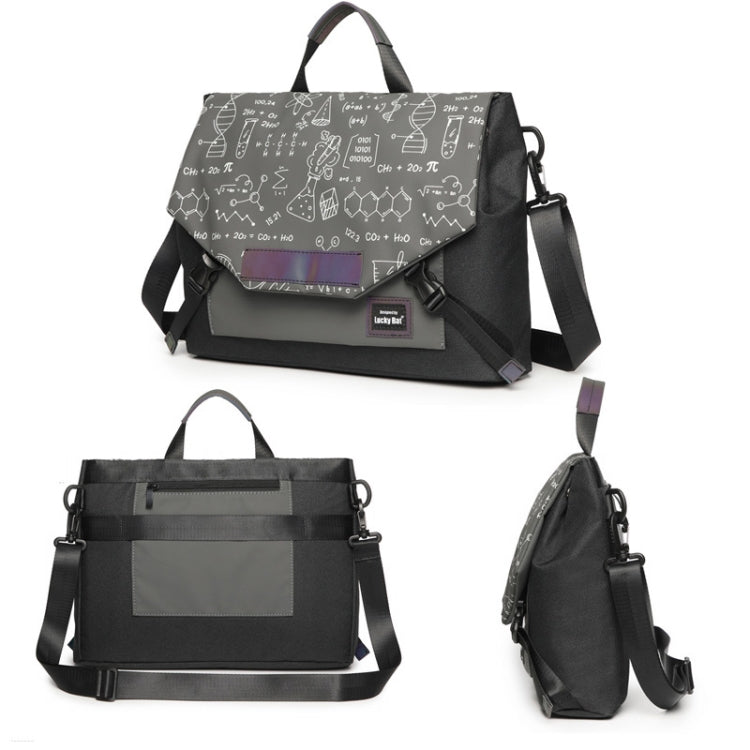 Rynx | LUCKYBAT Laptop Bag Airbag Anti-Drift Shoulder Bag, Size: S 13.3-16 inches (Black Equation)