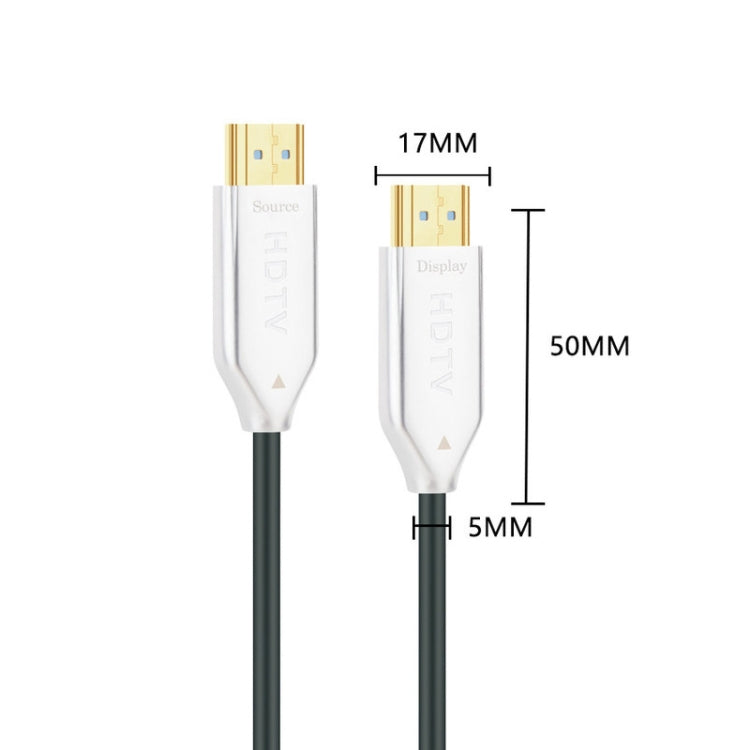 Rynx | 2.0 Version HDMI Fiber Optic Cable 4K Ultra High Clear Cable Monitor Connection, Length: 40m (White)