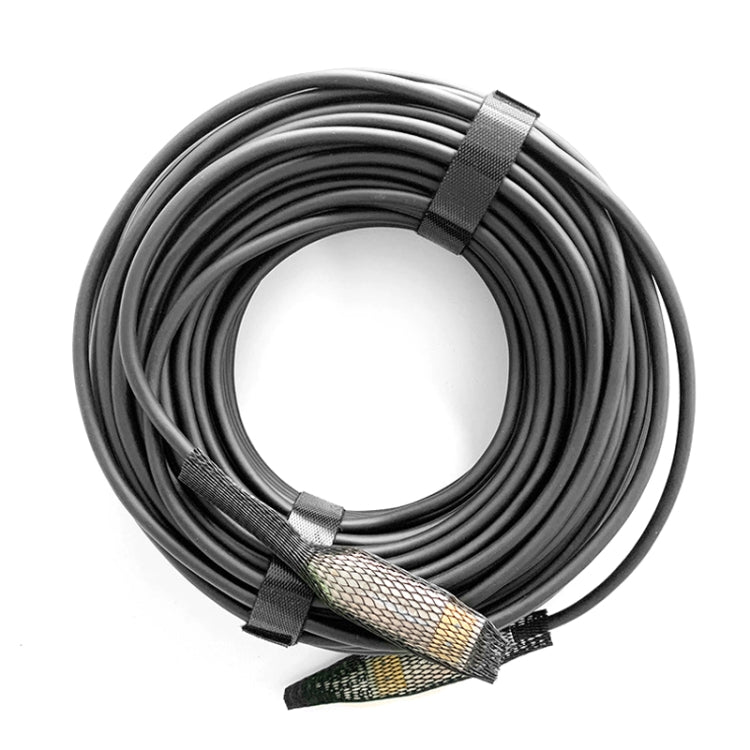 Rynx | 2.0 Version HDMI Fiber Optic 4K Ultra High Clear Line Monitor Connection Cable, Length: 100m with Sleeve (White)