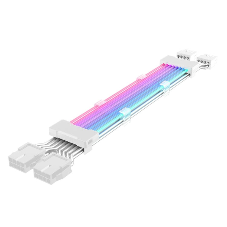 Rynx | Double 8pin Graphics Card Power Supply Cable White 5V ARGB Neon Colored Line