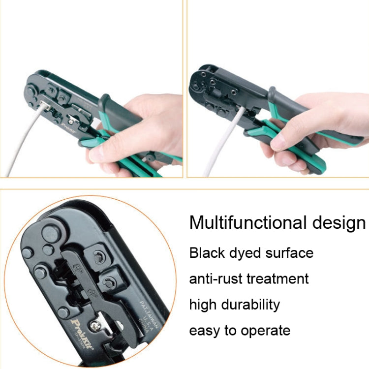 Rynx | ProsKit CP-376TR 4P/6P/8P Three-use network crimping pliers