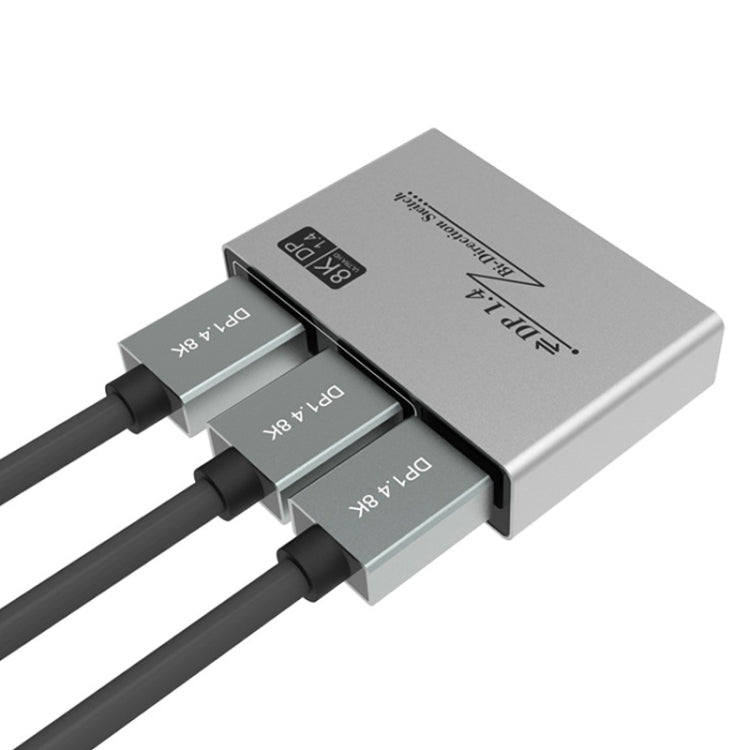 Rynx | 8K 60HZ 1.4V 2 In 1 Out DP Bidirectional Switcher (Gray)