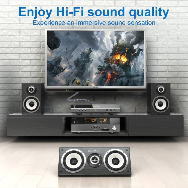 Rynx | 15m pure copper RCA coaxial HIFI digital audio cable SPDIF subwoofer speaker cable (silver gray)