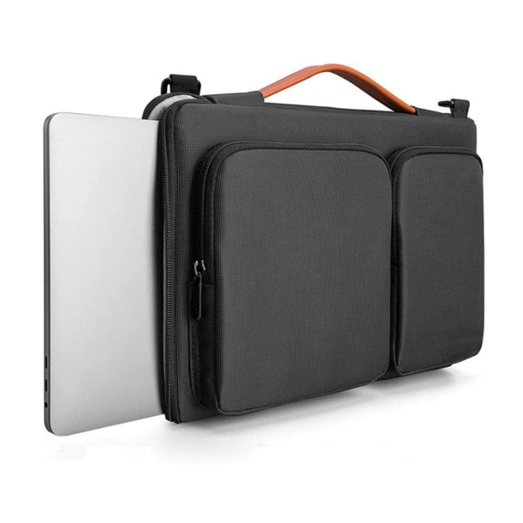 Rynx | Computer Messenger Shoulder Bag Laptop Case, Size: 13.3-14 Inch (Black)