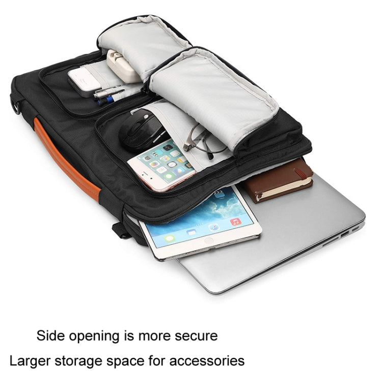 Rynx | Computer Messenger Shoulder Bag Laptop Case, Size: 13.3-14 Inch (Black)