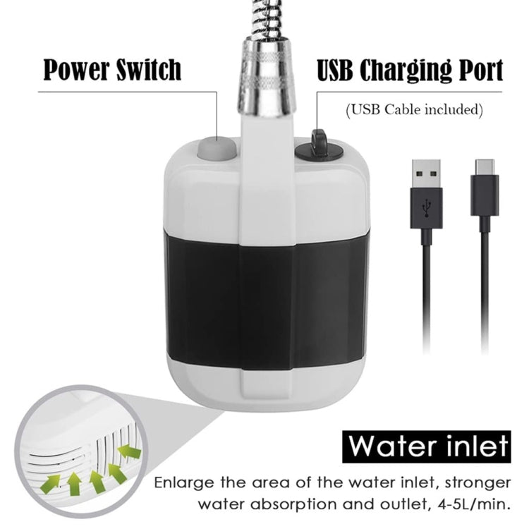 Rynx | KE-801 Outdoor Electric Shower Camping Rechargeable Portable Shower Head