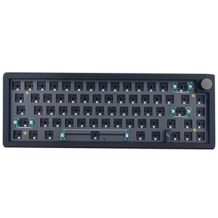 Rynx | 67 Keys Three-Mode Customized DIY Mechanical Keyboard Kit with Switch Supports Hot Plug RGB Backlighting, Color: Black