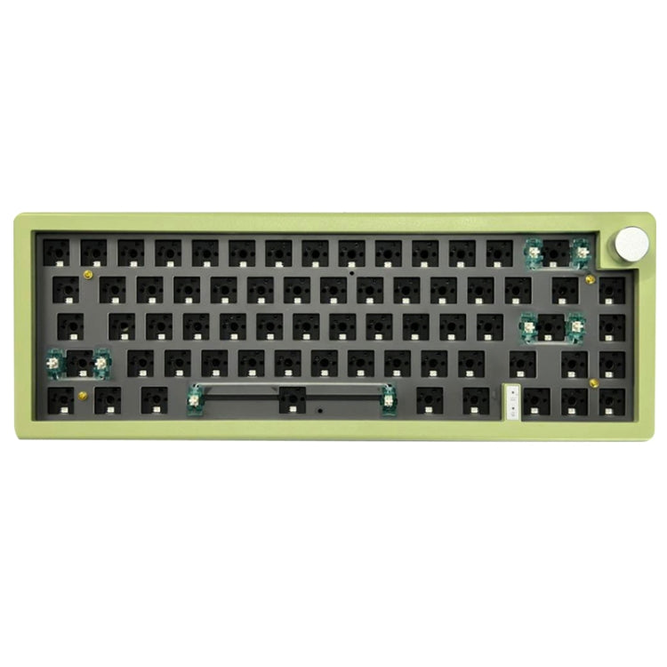 Rynx | 67 Keys Three-Mode Customizable DIY With Button Mechanical Keyboard Kit Supports Hot Plug RGB Backlighting, Color: Green