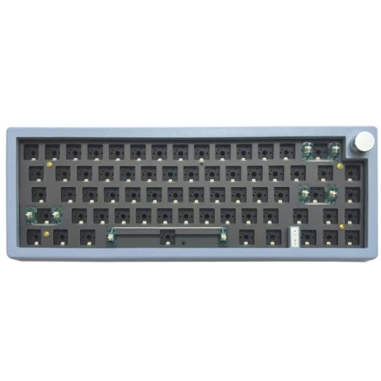 Rynx | 67 Keys Three-Mode Customizable DIY with Knob Mechanical Keyboard Kit Supports Hot Plug RGB Backlight, Color: Blue