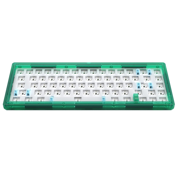 Rynx | Hot Swap Wave Wired RGB Backlight Custom Mechanical Keyboard Kit (Green Transparent)