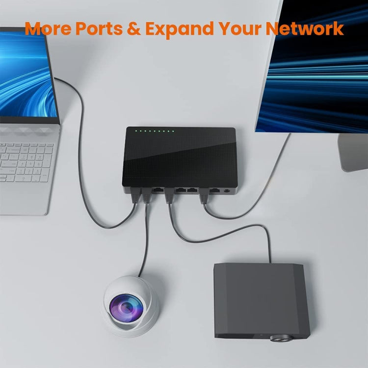 Rynx | Tenda SG108 100/1000M Desktop Network Switch 8 Port Gigabit Desktop Switch Ethernet Switch LAN Hub (AU Plug)