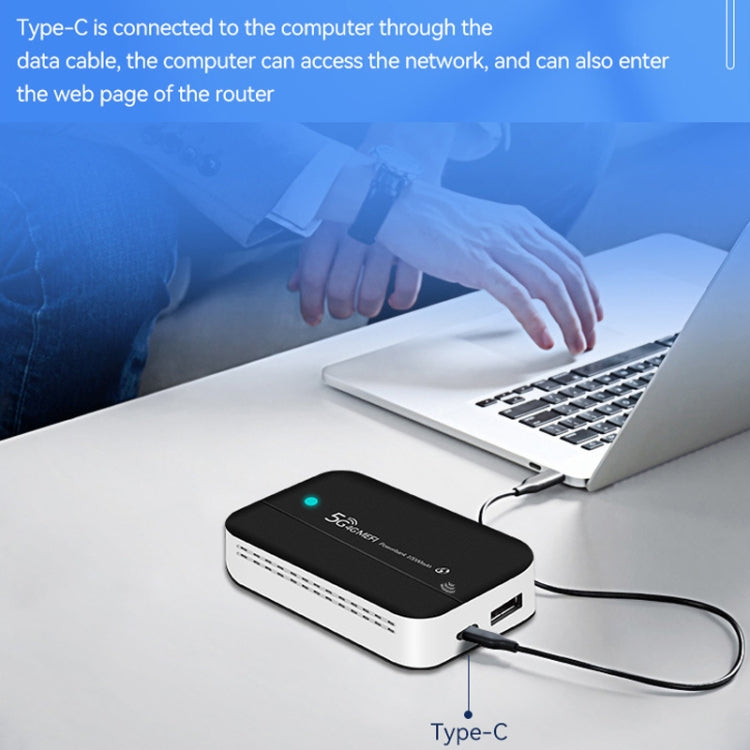 Rynx | PW100 4G LTE Mobile Router USB Hotspot Portable Power Bank Pocket WLAN (Black)
