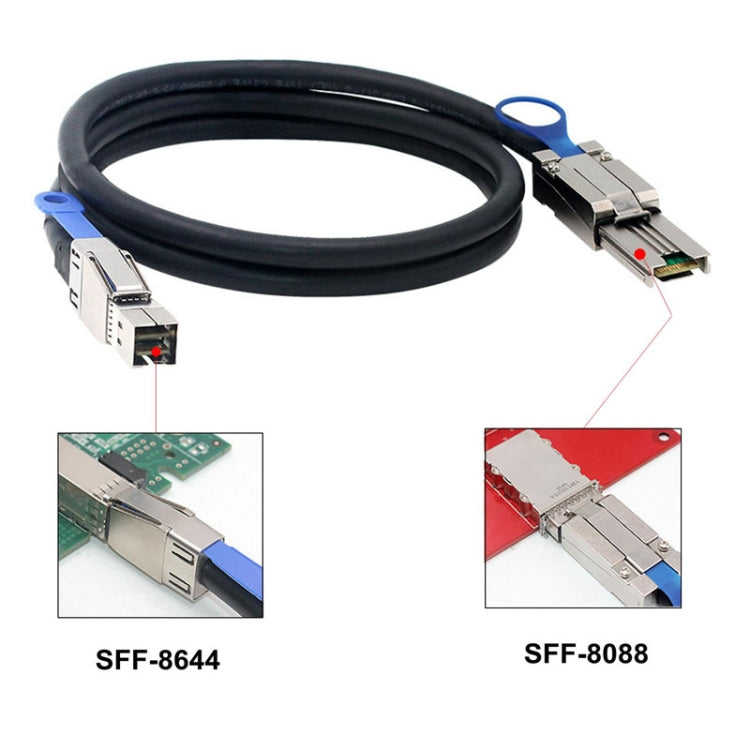 Rynx | 1m Mini SAS HD SFF-8644 to 8088 26P Server external hard drive layer cable