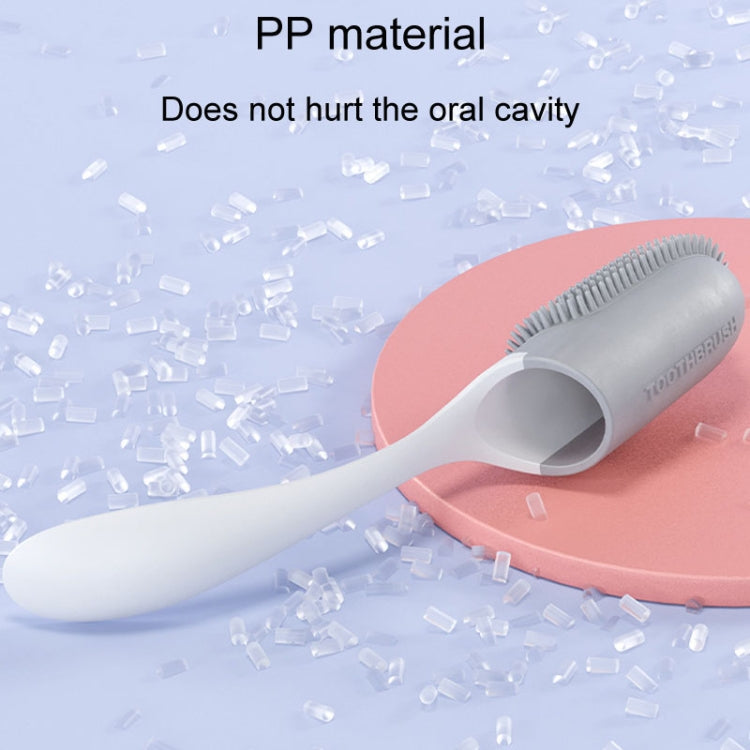 Pets Finger Toothbrush With Handle Dogs And Cats Oral Cleaning Tools (White)