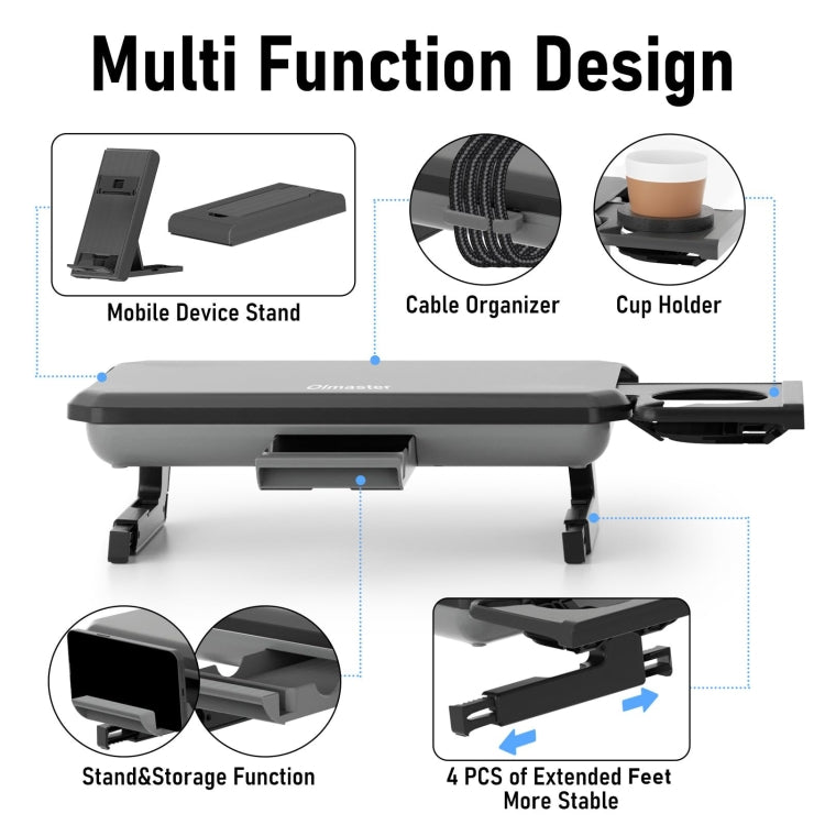 Rynx | Oimaster Monitor stand height adjustable laptop holder with storage drawer, specification: upgrade