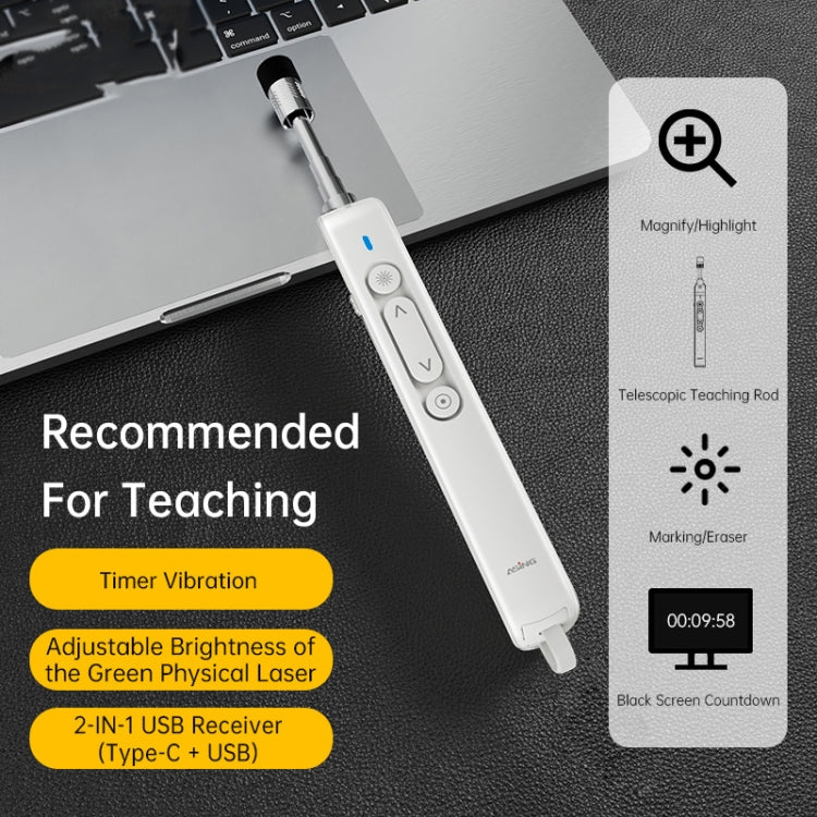 Rynx | ASING A31 Multifunctional presentation remote control with telescopic teaching rod, designed for touchscreen