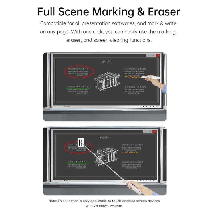 Rynx | ASING A31 Multifunctional presentation remote control with telescopic teaching rod, designed for touchscreen
