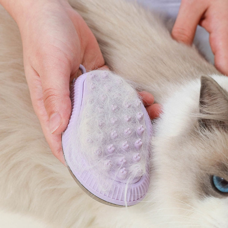 Dog Cleaning Accessories Refillable Shower Gel Type Cats Dog Massage Bath Brush, Style: Thick End (Green)