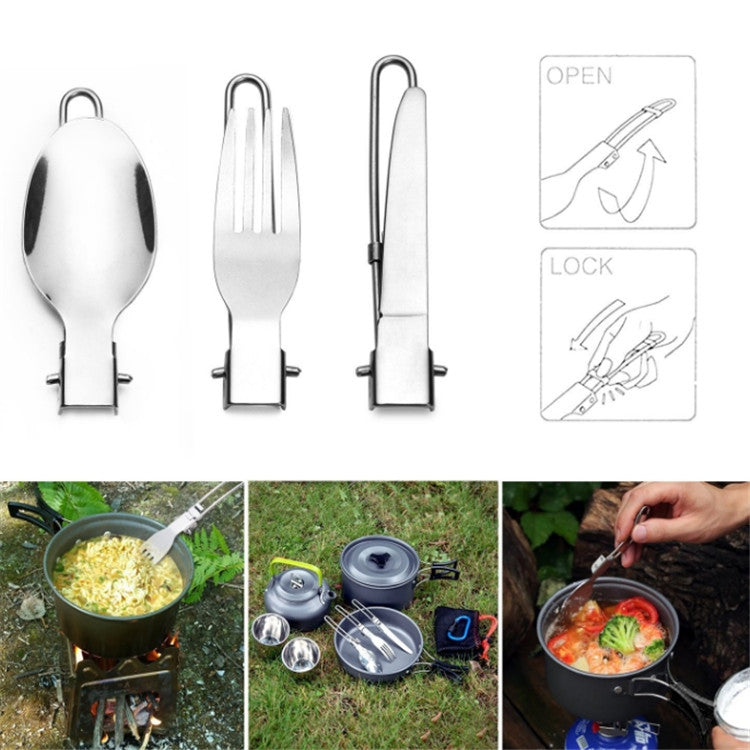 Rynx | Outdoor Supplies Camping Portable Teapot Set Pot Set(Orange Handle)