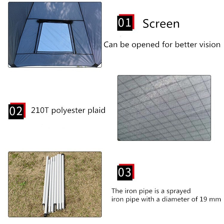 Rynx | Laputa Outdoor Self-driving Barbecue Camping Vehicle Tail Car Side Tent, Color:Silver Coated