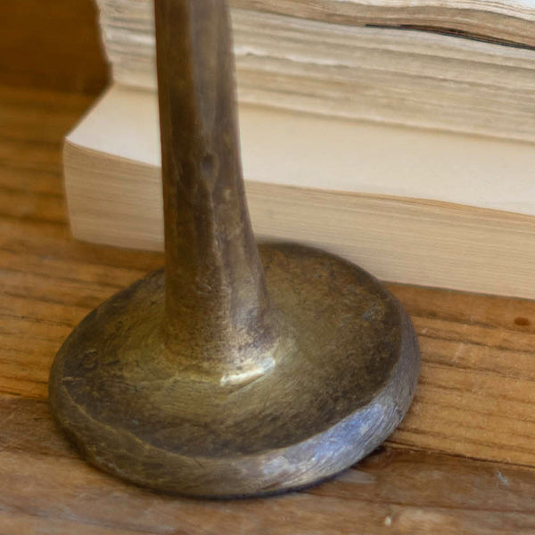 Rynx | Antique Brass Metal Pillar Candle Holders, Set of 3