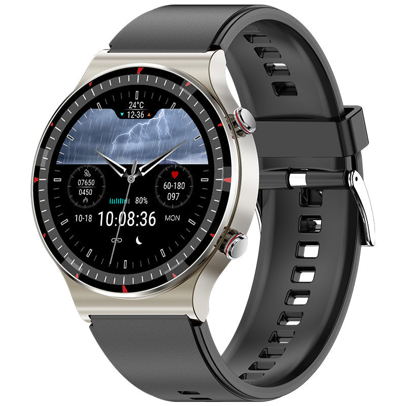 RYNX | Cfda Ekg Blood Oxygen Heart Rate Health Monitoring Smart Watch Premium Silver Black
