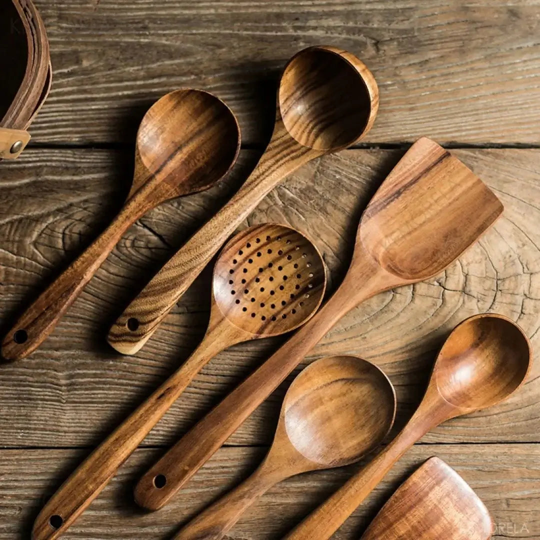 Rynx | Teak Wood Kitchen Utensil Set - Sustainable - Stylish - Functional