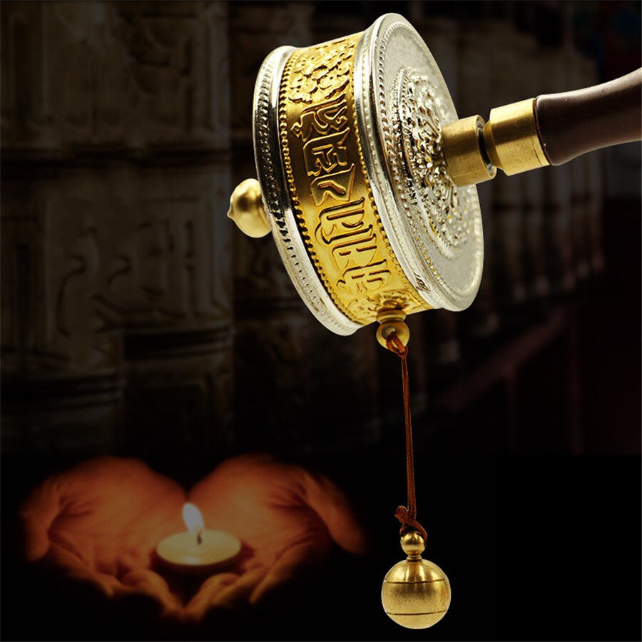 Rynx | Tibetan special craft wholesale hand-driven prayer wheel Buddhist talisman decorations pure copper prayer wheel