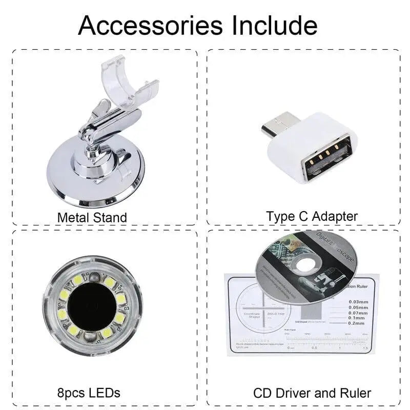 Rynx | Portable digital camera microscope with 1600x zoom