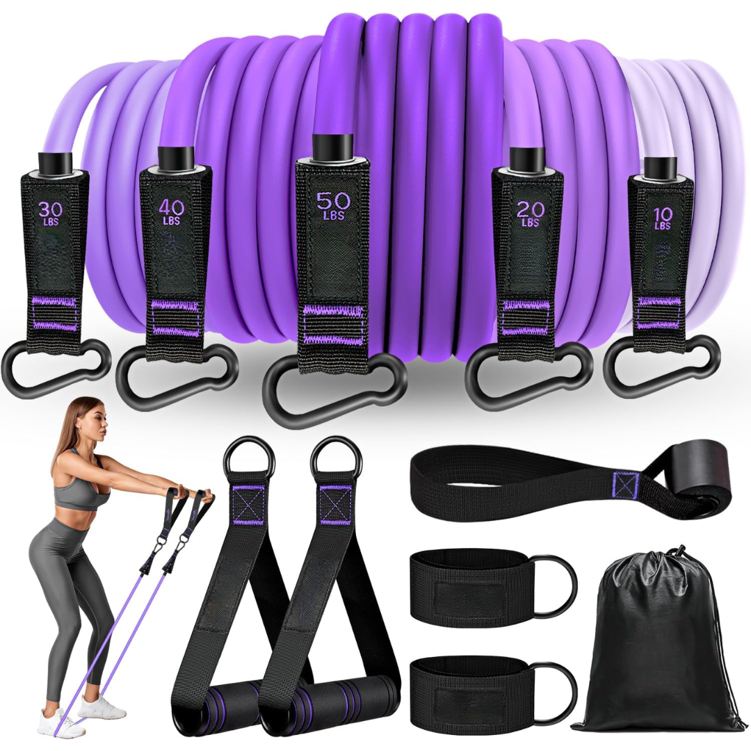 RYNX | Resistance Bands Set for Full Body Training Purple