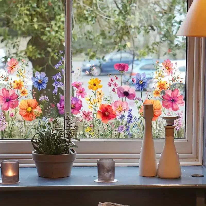 Rynx | Window decoration with double-sided floral print |