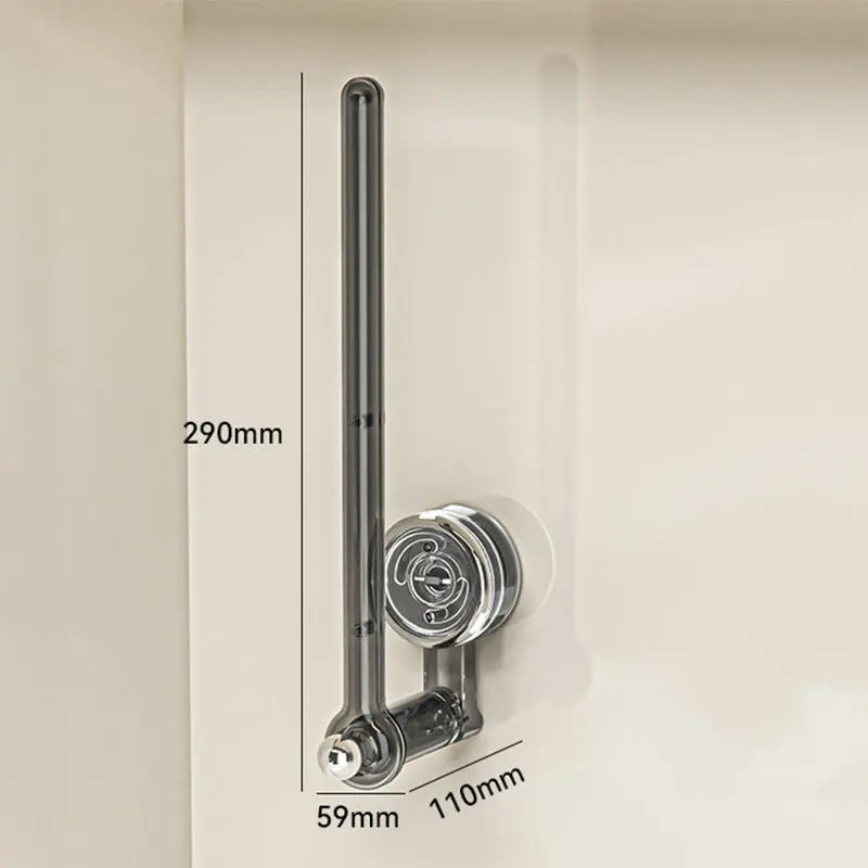 Rynx | Kitchen roll holder with vacuum suction cup – Drill-free & reusable Gray