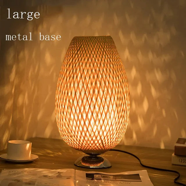 Rynx | Vintage Bamboo Table Lamp - TimberGlow