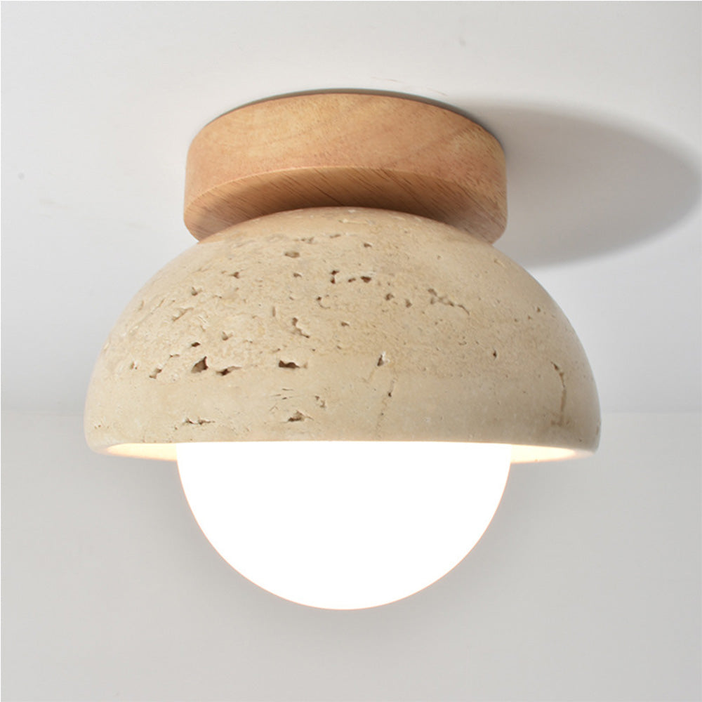 Rynx | Industrial Modern Beige Stone Wall Lamp