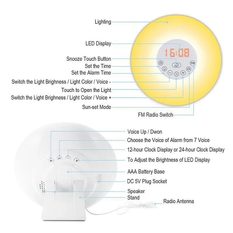 Rynx | Loomi Alarm Clock | Wake Light | Wake up with natural light