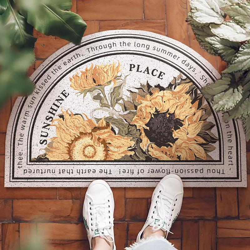 Rynx | White Sunflower Entrance Mat