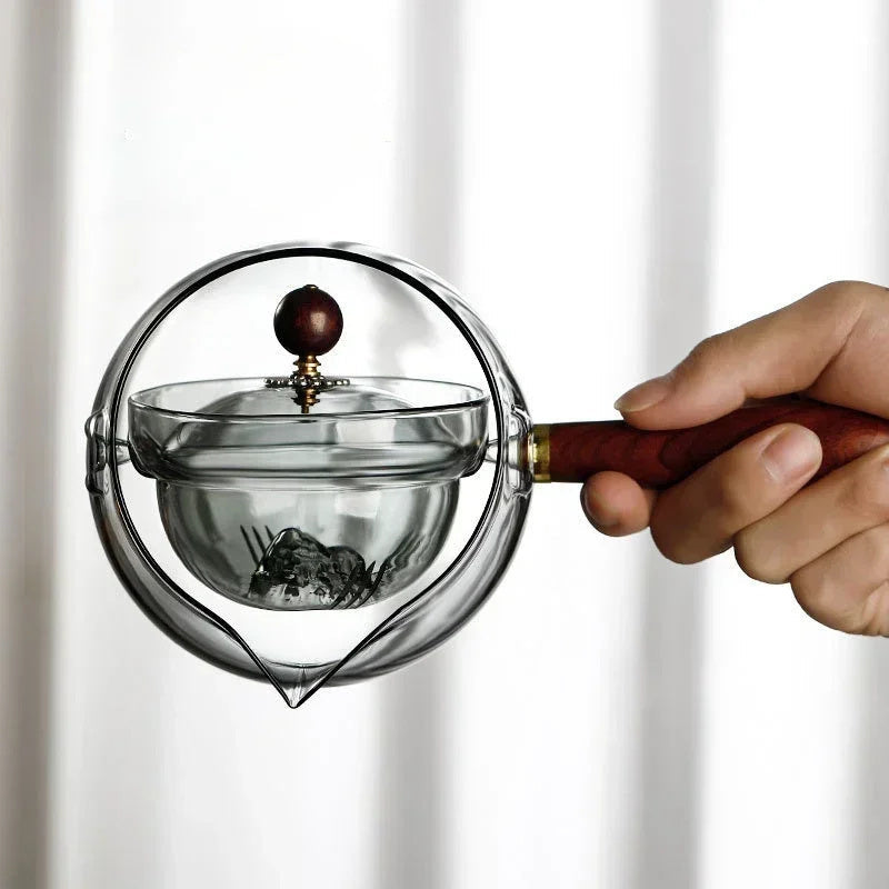 Rynx | Rotary-glass-teapot with infuser.