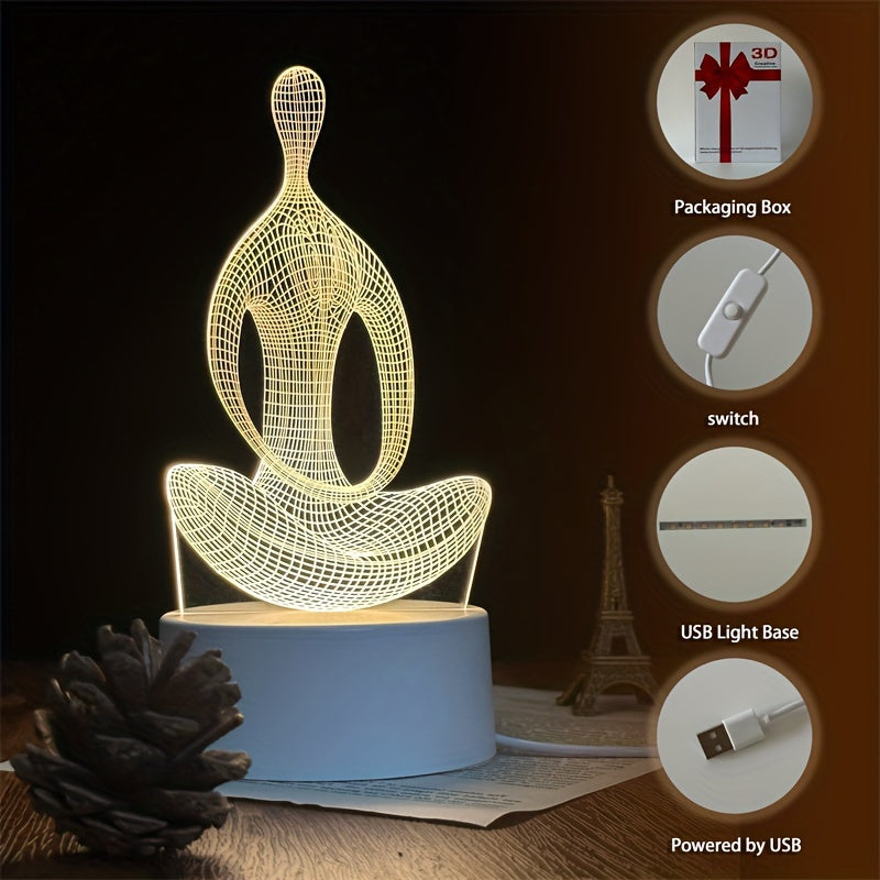 Rynx | ZenLight - 3D Yoga Night Lamp with USB Connection