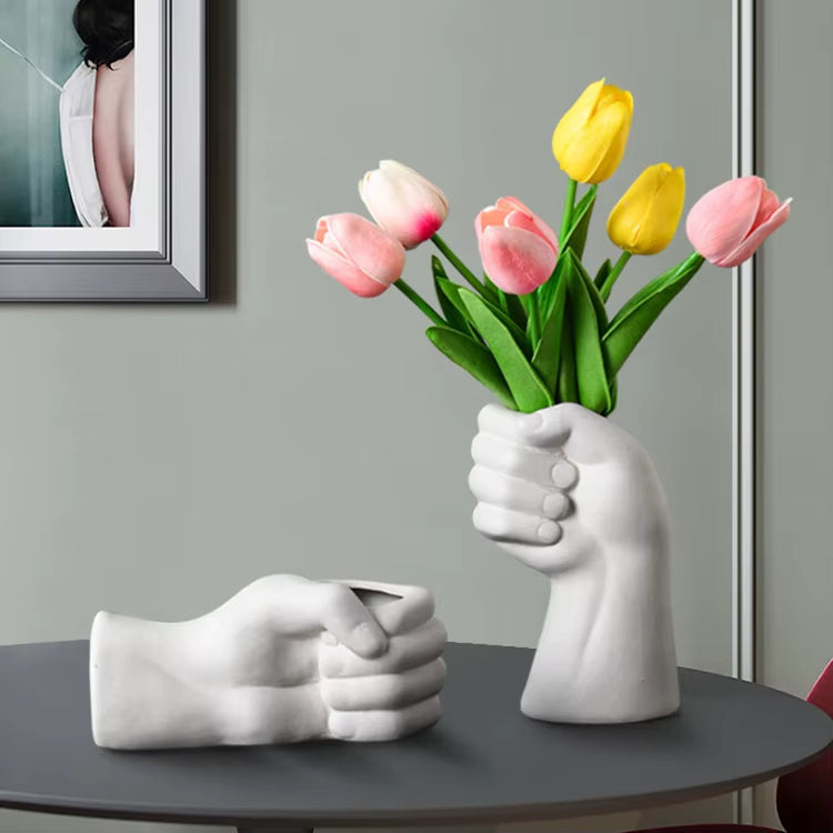 Rynx | Artistic Hand Gesture Ceramic Tabletop Flower Vase