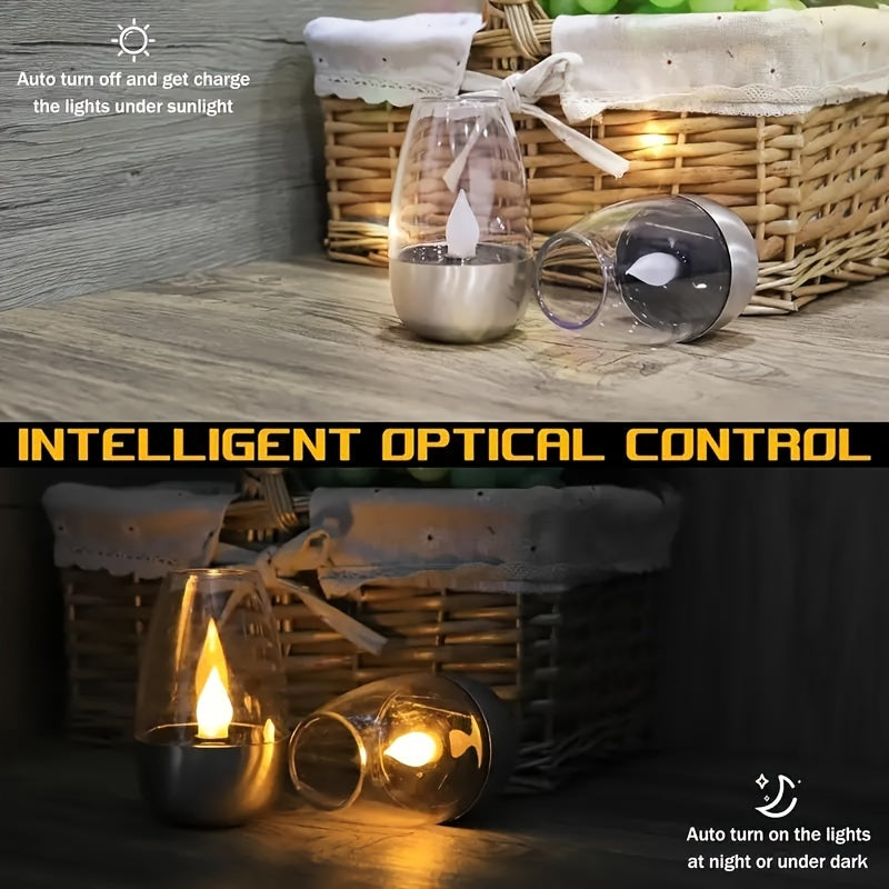 Rynx | SolarCandle - LED Tealight on Solar Energy, Decorative Warm White Light Lamp
