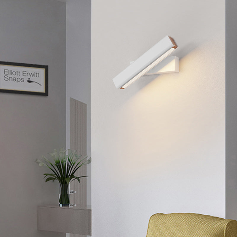 Rynx | Aqsa Modern LED Wall Lamp Indoor Reversible Rectangular Metal/Wood Living Room